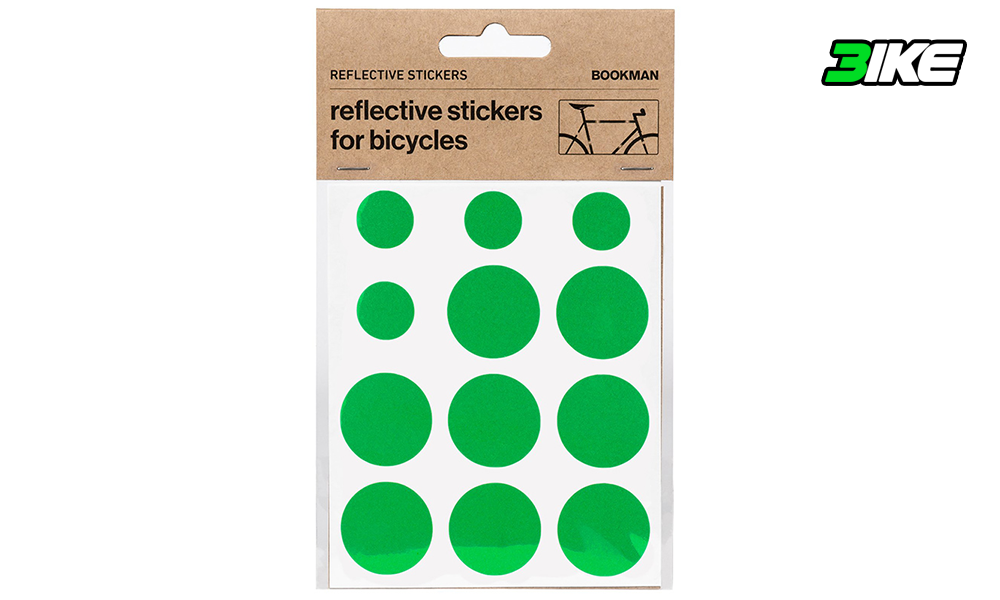 Reflective sticker kit for bicycle Bookman green – 3ike